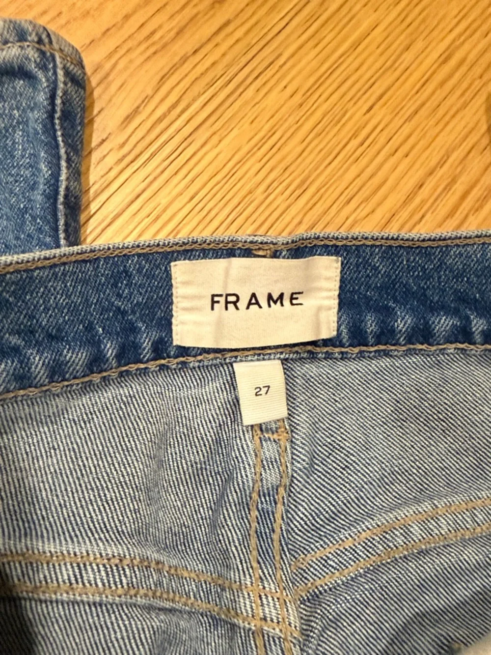 Frame Denim Blue High-Rise Straight-Leg Jeans - Picture 3 of 8